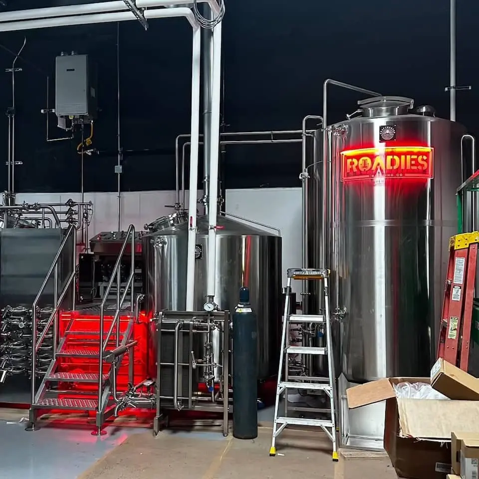 Beer silos at The Roadies Brewing Co. in Vista CA