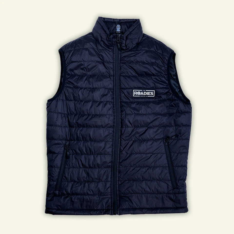 Puffy-Vest-with-Patch Black puffy vest