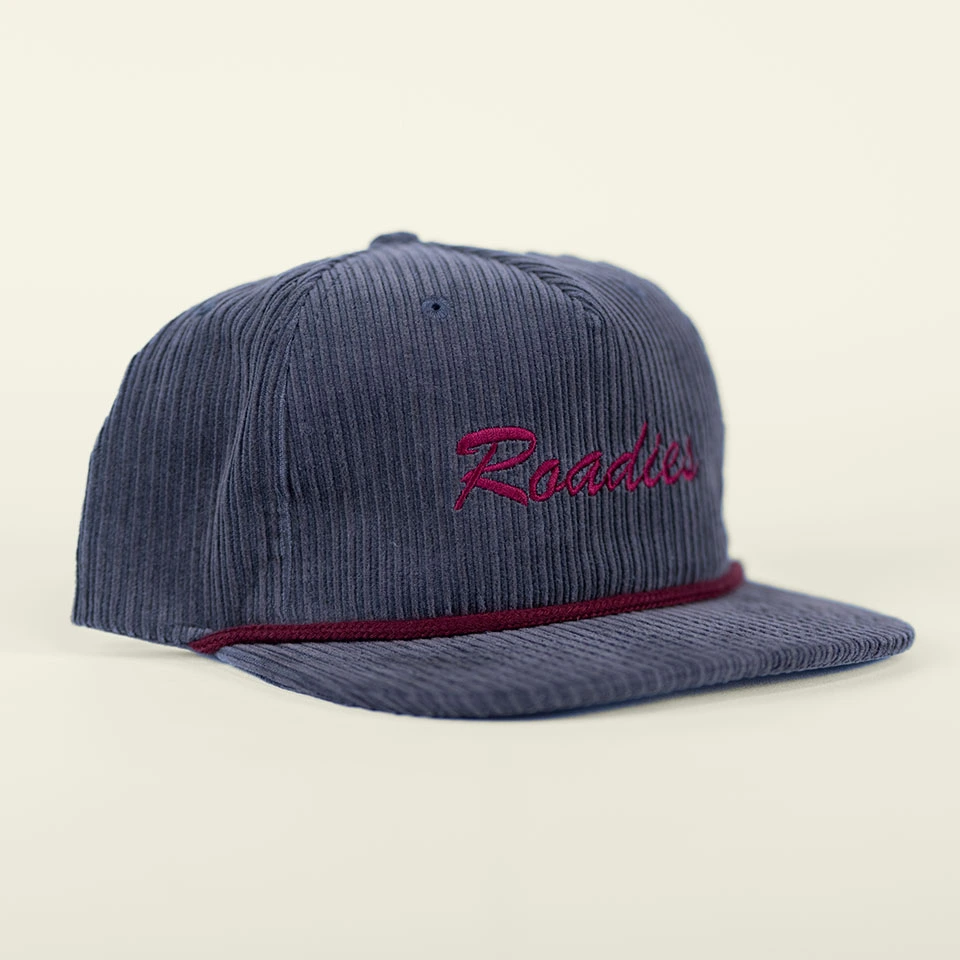 Script-Corduroy-Charcoal Blue cap